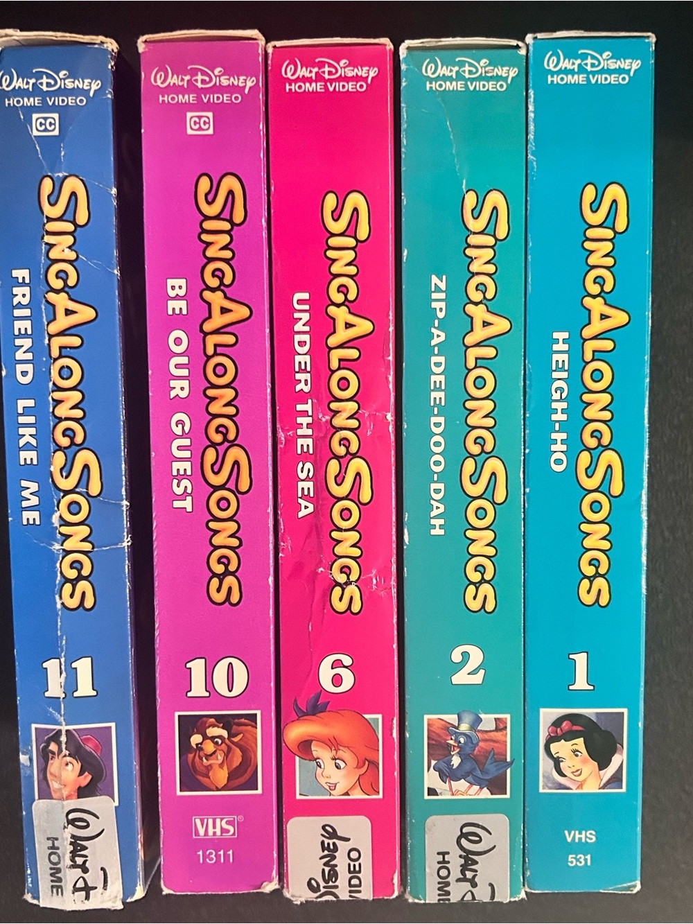 Disney Sing-Along Songs VHS lot